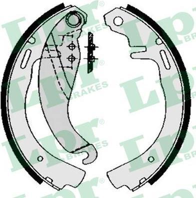 LPR 02490 Колодки тормозные барабанные OPEL CORSA/KADETT 1.0-1.5D 79-93 (361237J)