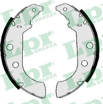 LPR 04980 Колодки тормозные барабанные CITROEN XSARA/ZX/PEUGEOT 306/405 1.1-2.0 87-05 (4241K1)