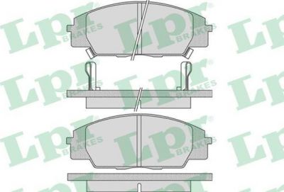 LPR 05P1070 Колодки тормозные дисковые Honda Civic -05 2.0 type R (45022S2AE10)