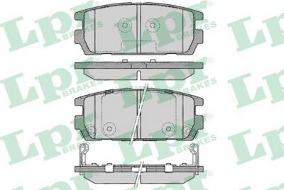 LPR 05P1290 Колодки тормозные HYUNDAI TERRACAN 01- задние