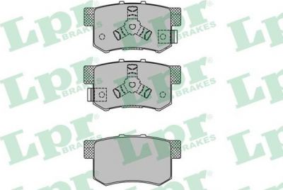 LPR 05P1404 Колодки тормозные дисковые HONDA ACCORD 03-/CR-V II 02-06/FR-V 1.7-2.2 05- задние (GDB3269)