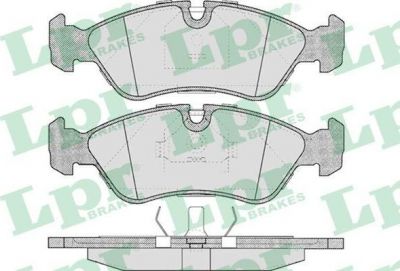 LPR 05P304 Колодки тормозные дисковые OPEL VECTRA A/B/DAEWOO ESPERO 91-99 передние (90398760)