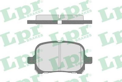 LPR 05P712 Колодки тормозные передние TOYOTA CAMRY PREVIA 96- LEXUS RX300 00-03 116,6X59,3X16,5mm (0446548010)