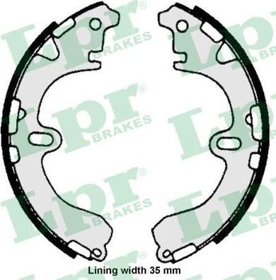 LPR 06720 Колодки тормозные барабанные TOYOTA COROLLA (_E10_) 07/92 - 04/97 0449512210 (0449512240)