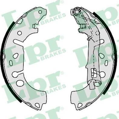 LPR 09100 Колодки тормозные барабан. OPEL Corsa D Grand Punto 1,0-1,4L 05-> 228x42mm (1605459)
