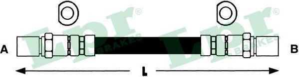 LPR 6T47084 Шланг торм M10x1x235mm зад CORSA A (F02724)