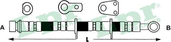 LPR 6T47296 тормозной шланг на ROVER 600 (RH)