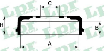LPR 7D0122 тормозной барабан на NISSAN PICK UP I (720)
