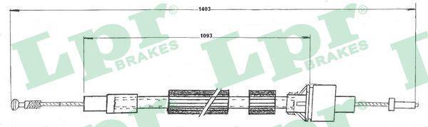 LPR C0087C трос, управление сцеплением на FORD SCORPIO I (GAE, GGE)