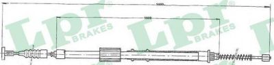LPR C0153B трос, стояночная тормозная система на FIAT MAREA (185)