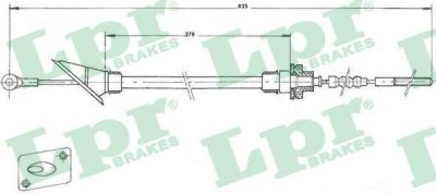 LPR C0245C трос, управление сцеплением на FIAT UNO (146A/E)