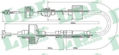 LPR C0309C трос, управление сцеплением на VW GOLF III (1H1)