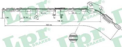 LPR C0375B трос, стояночная тормозная система на MAZDA 323 C IV (BG)