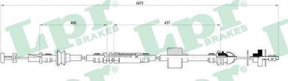 LPR C0455C трос, управление сцеплением на VW POLO Variant (6KV5)