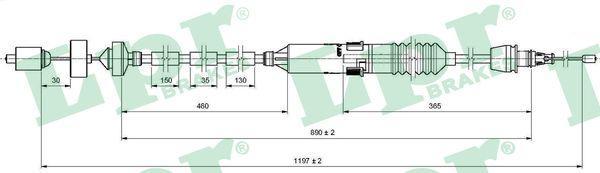 LPR C0471C трос, управление сцеплением на RENAULT LAGUNA I (B56_, 556_)