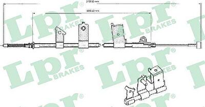 LPR C0475B трос, стояночная тормозная система на NISSAN MICRA II (K11)