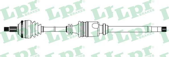 LPR DS16164 приводной вал на FIAT SCUDO Combinato (220P)