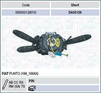 Magneti Marelli 000050129010 выключатель на колонке рулевого управления на FIAT PUNTO (188)
