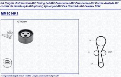 Magneti Marelli 341310141101 комплект ремня грм на RENAULT CLIO I (B/C57_, 5/357_)