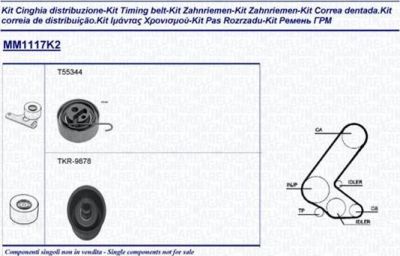 Magneti Marelli 341311171102 комплект ремня грм на OPEL CORSA C (F08, F68)