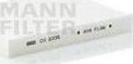 MANN Фильтр салона FIAT DOBLO/PUNTO 01- (46723331, CU2335) MANN Фильтр салона FIAT DOBLO/PUNTO 01- (46723331, CU2335)