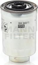 MANN Фильтр топливный DIESEL Mitsubishi PAJERO II (V2_W/V4_W) 2.5-2.8TD 12/90-04/00 WK940/11=>WK940/11X (MB220900, WK940/11X)