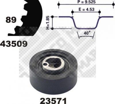MAPCO 23509 комплект ремня грм на SUZUKI SWIFT I (AA)