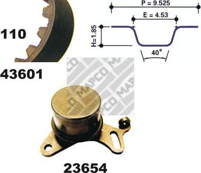 MAPCO 23601 комплект ремня грм на 3 (E21)