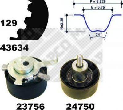 MAPCO 23603 комплект ремня грм на FORD MONDEO II (BAP)