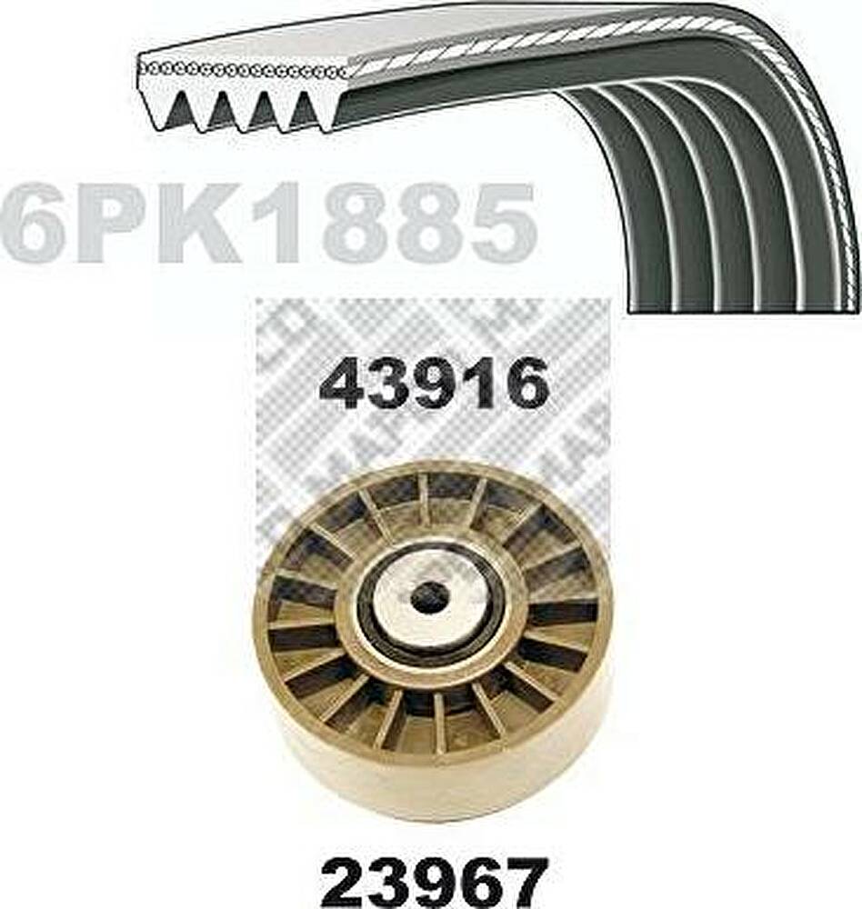 MAPCO 23916 поликлиновой ременный комплект на MERCEDES-BENZ 190 (W201)