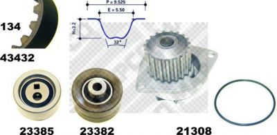 MAPCO 41432 водяной насос + комплект зубчатого ремня на PEUGEOT 106 II (1)