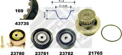 MAPCO 41735/2 водяной насос + комплект зубчатого ремня на OPEL ASTRA F универсал (51_, 52_)