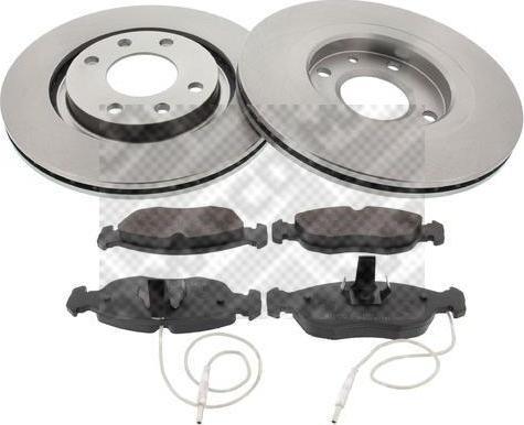 MAPCO 47451 комплект тормозов, дисковый тормозной механизм на PEUGEOT 306 кабрио (7D, N3, N5)