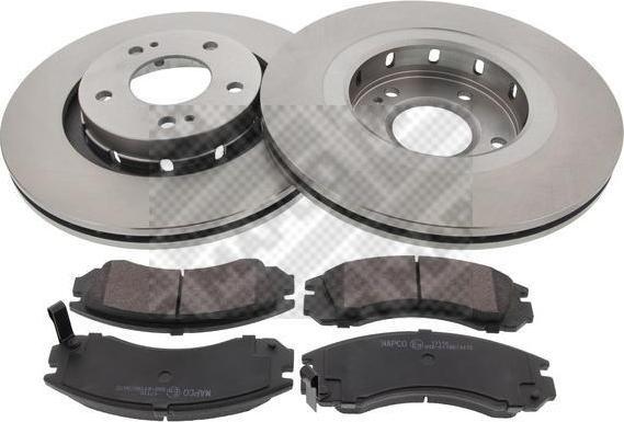 MAPCO 47538 комплект тормозов, дисковый тормозной механизм на MITSUBISHI LANCER SPORTBACK (CX_A)