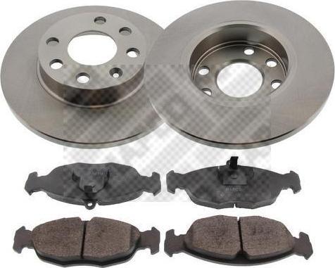 MAPCO 47751 комплект тормозов, дисковый тормозной механизм на OPEL ASTRA F Наклонная задняя часть (53_, 54_, 58_, 59_)