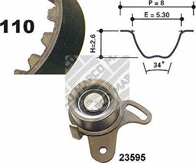 MAPCO 73538 комплект ремня грм на HYUNDAI GETZ (TB)