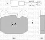 METELLI 22-0027-0K комплект тормозных колодок, дисковый тормоз на 3 (E21)