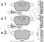 METELLI 22-0181-3 комплект тормозных колодок, дисковый тормоз на AUDI A6 Avant (4B5, C5)