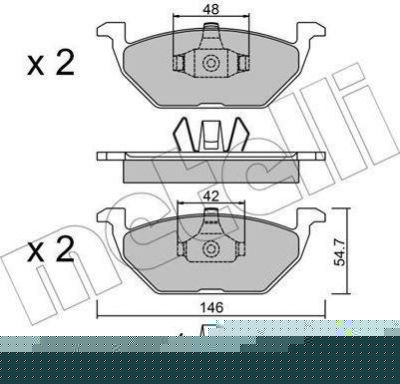 METELLI 22-0211-1 комплект тормозных колодок, дисковый тормоз на AUDI A1 (8X1, 8XK, 8XF)