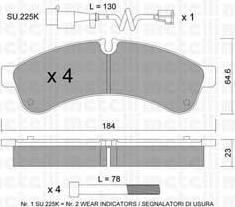 METELLI 22-0851-0K комплект тормозных колодок, дисковый тормоз на IVECO DAILY IV фургон/универсал