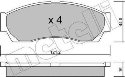 METELLI 22-0896-0 комплект тормозных колодок, дисковый тормоз на TATA INDICA (40_V2)