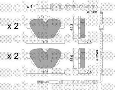 METELLI 22-0920-1K комплект тормозных колодок, дисковый тормоз на X3 (F25)