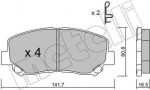 METELLI 22-0969-0 комплект тормозных колодок, дисковый тормоз на MAZDA CX-5 (KE, GH)