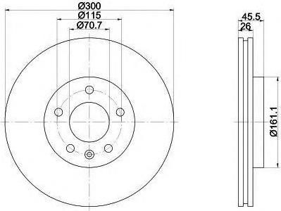 Meyle 615 521 6048/PD тормозной диск на SAAB 9-3 (YS3F)