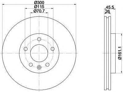 Meyle 615 521 6048/PD тормозной диск на SAAB 9-3 (YS3F)