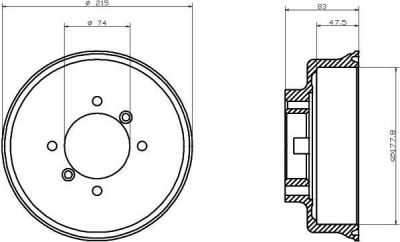 MINTEX MBD007 тормозной барабан на AUSTIN MINI