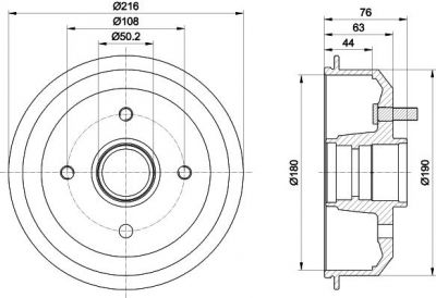 MINTEX MBD008 тормозной барабан на FORD KA (RB_)