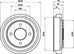 MINTEX MBD049 тормозной барабан на NISSAN MICRA II (K11)