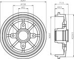 MINTEX MBD055 тормозной барабан на PEUGEOT 206 SW (2E/K)