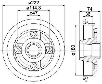 MINTEX MBD160 тормозной барабан на GEO METRO